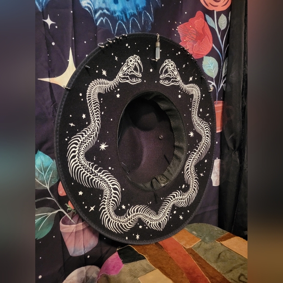 Witchy Snake Skeleton Hat - Altered - One of a Kind - Picture 3 of 8